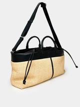 CABAS MAILLE RAPHIA NOIR