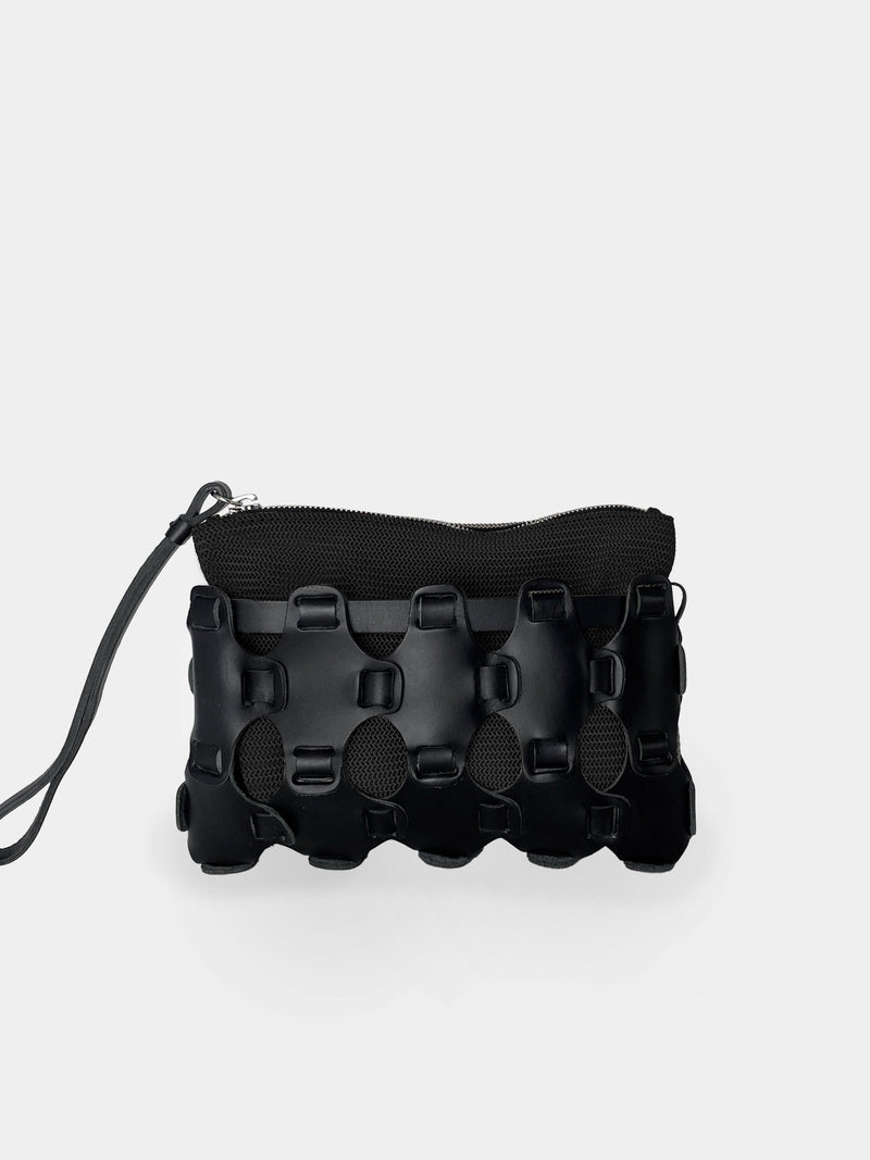 Braided Pouch Black jersey lining 10.03.53 