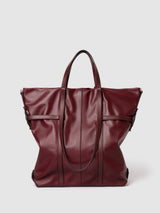 Soft Tote naked leather Burgundy ORGANIC SHAPE 