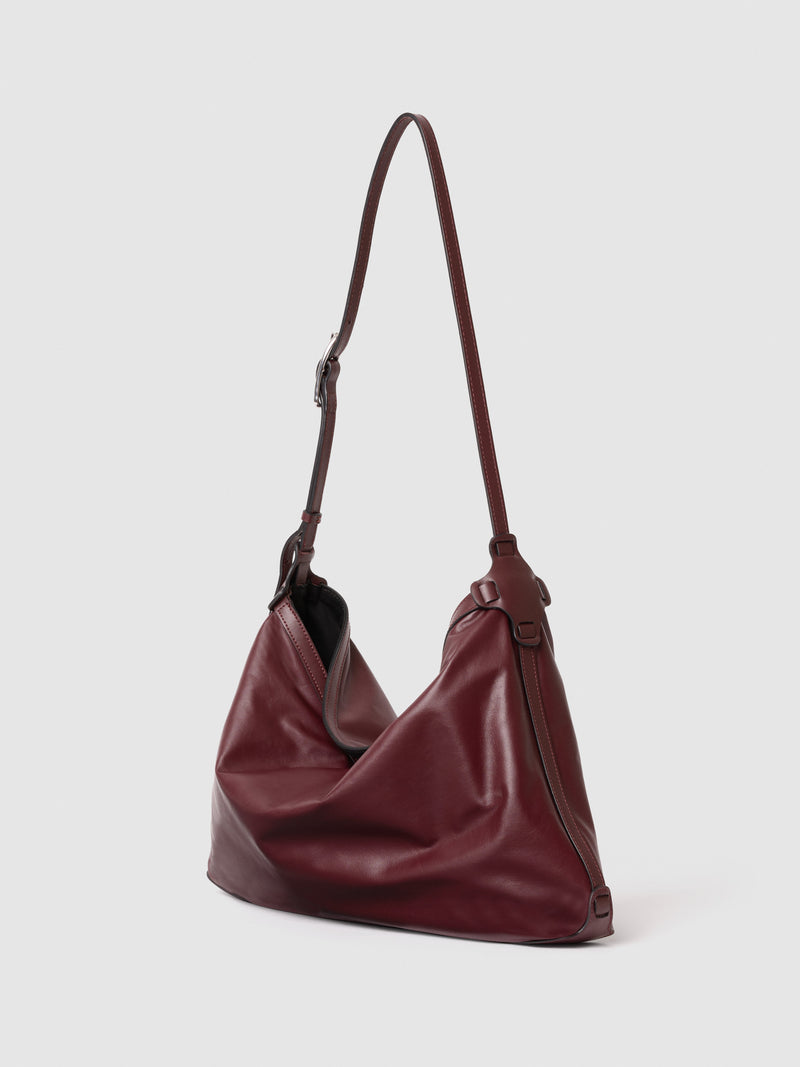 Hobo Soft naked leather Burgundy ORGANIC SHAPE 