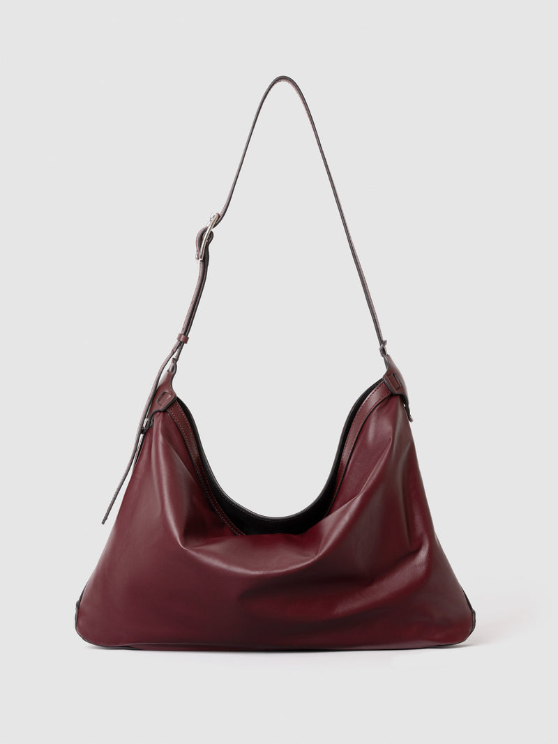 Hobo Soft naked leather Burgundy ORGANIC SHAPE 