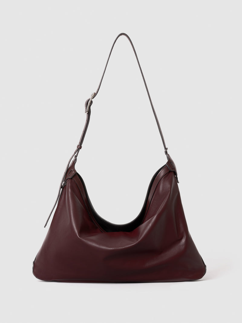 Hobo Soft naked leather Burgundy ORGANIC SHAPE 