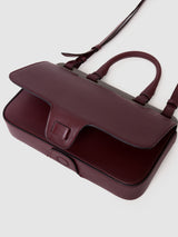 CONCRETE BAGUETTE LEATHER BURGUNDY sac baguette LAB 