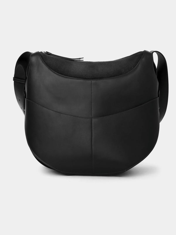 SADDLEBAG LEATHER BLACK/OFF BLACK (Archive) Sacs à main ORGANIC SHAPE 