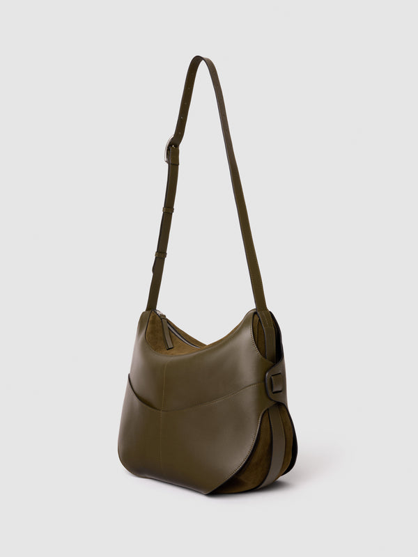 SADDLEBAG LEATHER KHAKI Sacs à main ORGANIC SHAPE 