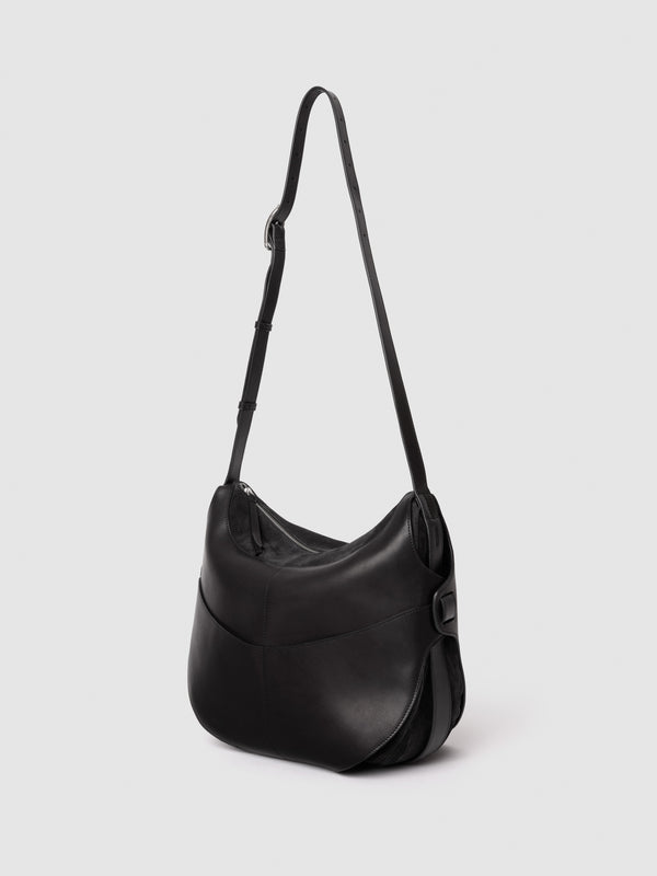 SADDLEBAG LEATHER BLACK/OFF BLACK Sacs à main ORGANIC SHAPE 