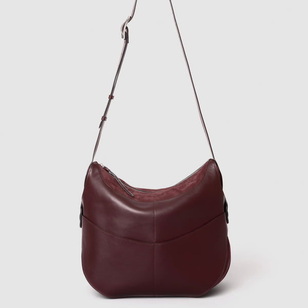 ☆Sienne☆ Avenu Leather Bag Burgundy Alaïa | Le Papa medium dark red leather bag | Savannahs