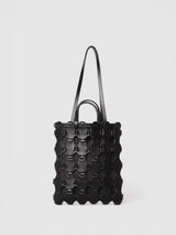 Braided Tote Black Cotton Lining