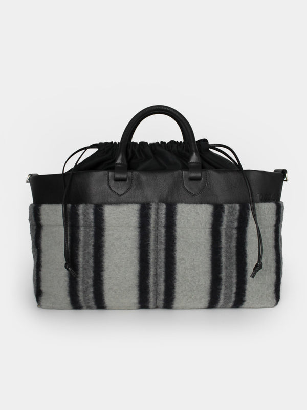 CABAS WOOL AND CASHMERE BLACK/GREY